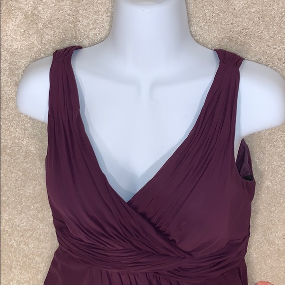 Dark purple chiffon gown - Picture 7 of 8